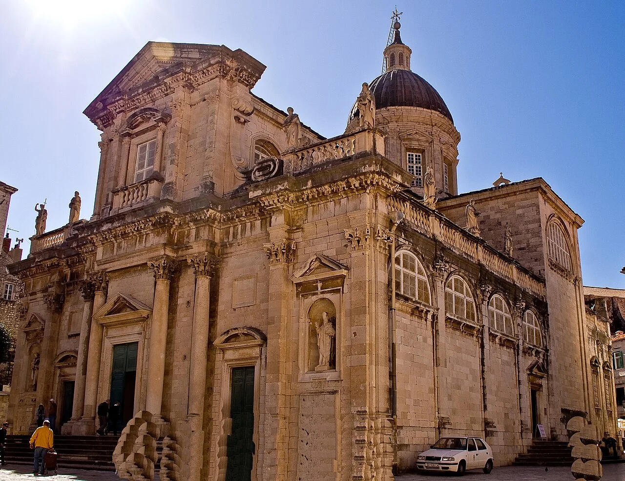 Extérieur de la cathédrale de l’Assomption de Dubrovnik.